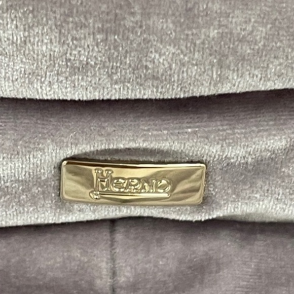 HERNO VELVET DETACHABLE FUR COLLAR GOOSE DOWN JACKET 44/8/6 - Picture 7 of 10